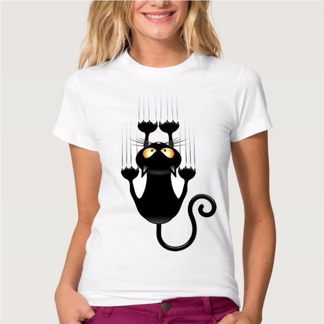 Naughty Black Cat T shirt