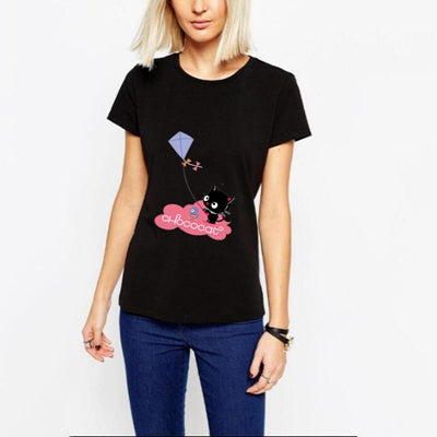 Naughty Black Cat T shirt