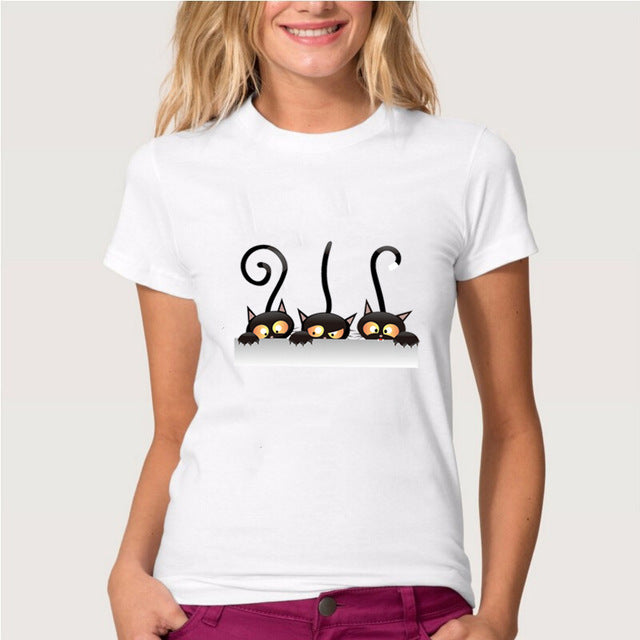 Naughty Black Cat T shirt