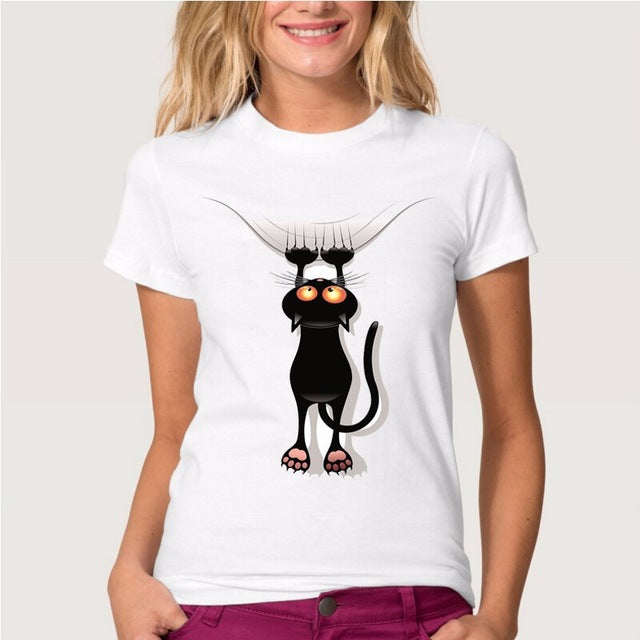 Naughty Black Cat T shirt