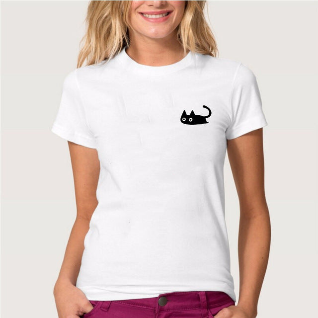Naughty Black Cat T shirt