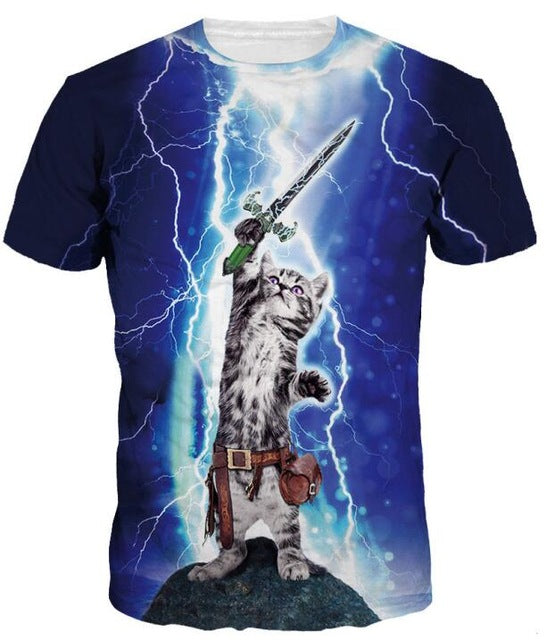 New Galaxy Cat 3D T Shirt