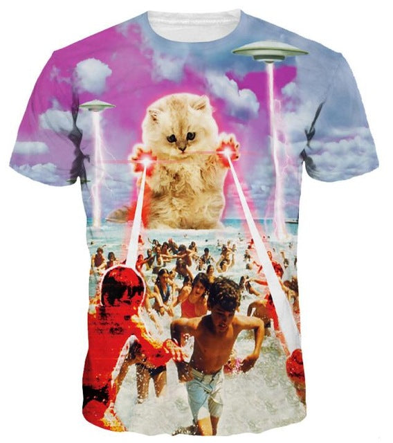 New Galaxy Cat 3D T Shirt