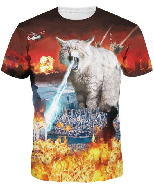 New Galaxy Cat 3D T Shirt