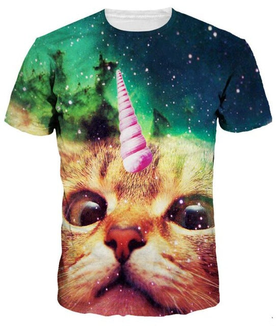 New Galaxy Cat 3D T Shirt