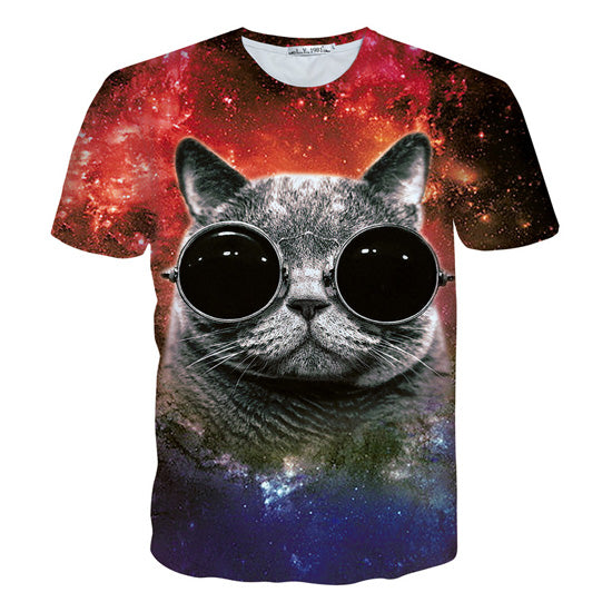 New Galaxy Cat 3D T Shirt