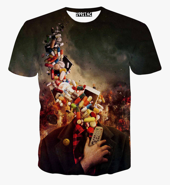 New Galaxy Cat 3D T Shirt