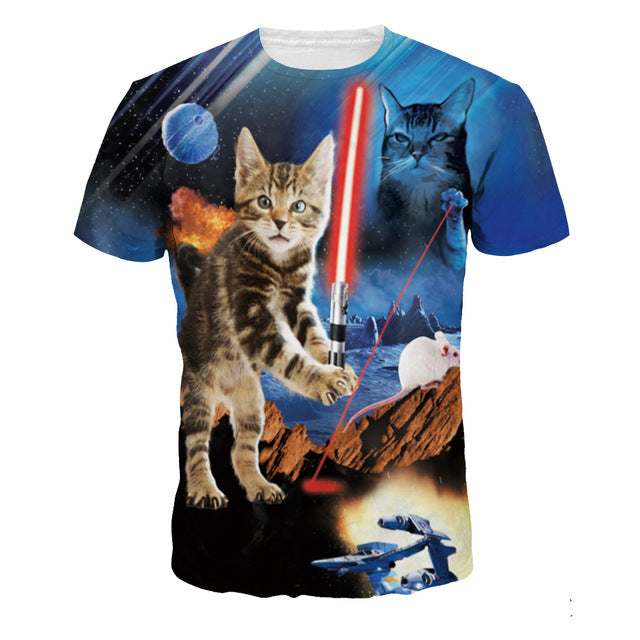 Funny 3d Cat T-shirt