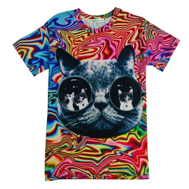 Funny 3d Cat T-shirt