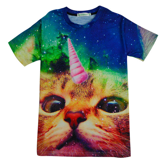 Funny 3d Cat T-shirt