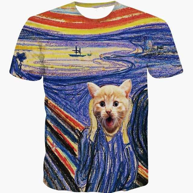 Funny 3d Cat T-shirt