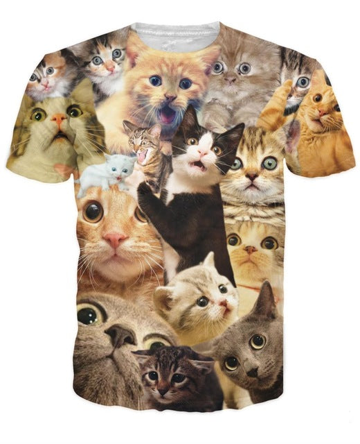 Funny 3d Cat T-shirt
