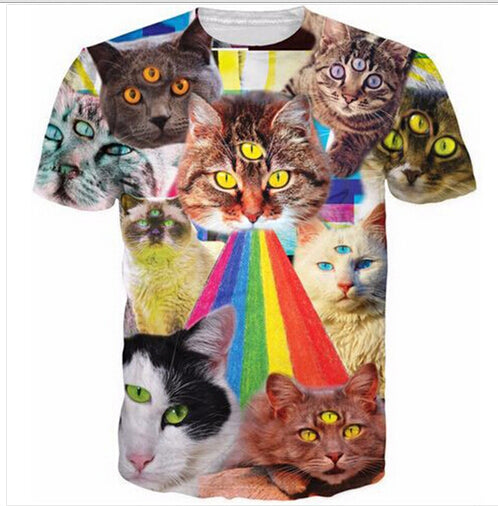 Funny 3d Cat T-shirt
