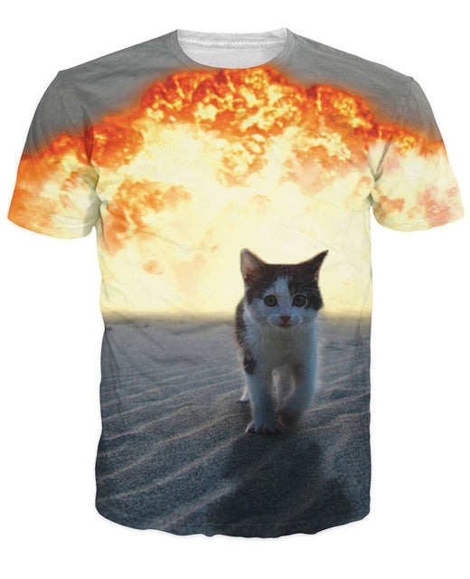 Funny 3d Cat T-shirt