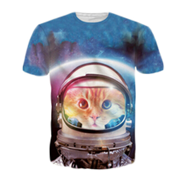Solar Kitten Cat Vomiting A Waterfall Onto Earth Tee Shirt