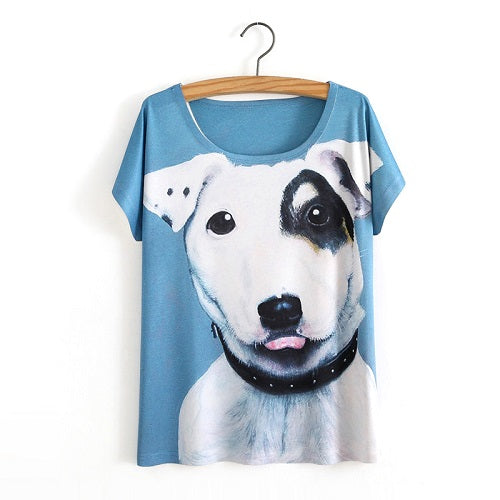 3D Satan Cat Print Casual T-shirt Tops