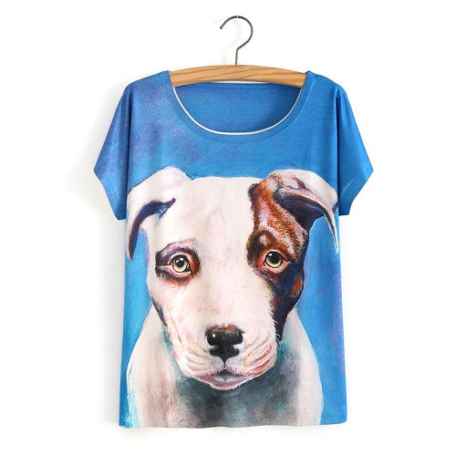 3D Satan Cat Print Casual T-shirt Tops
