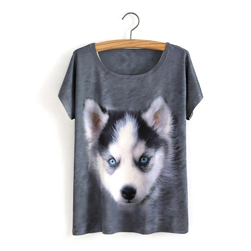 3D Satan Cat Print Casual T-shirt Tops