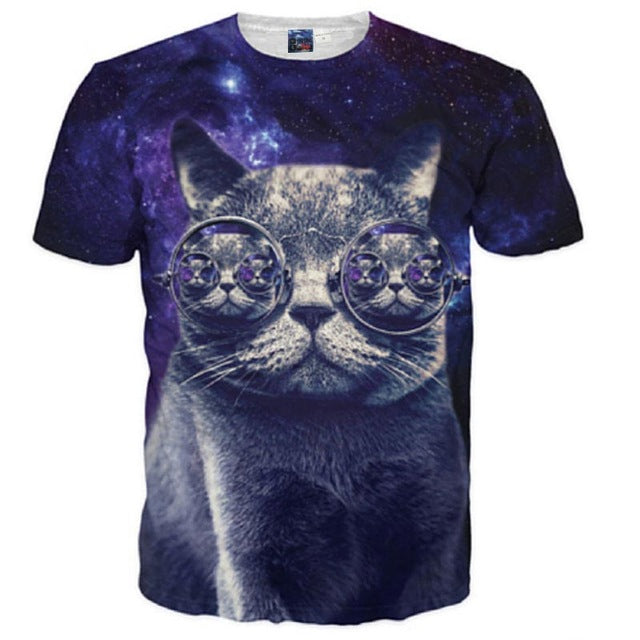 Space Galaxy Cat T-shirt