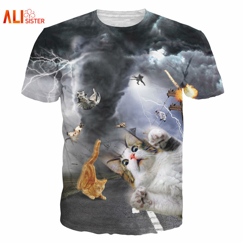 Funny 3d Cat T-shirt