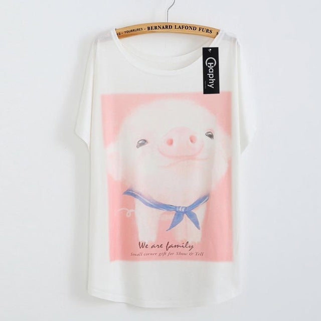 T shirt Glasses Cat Balloon Print