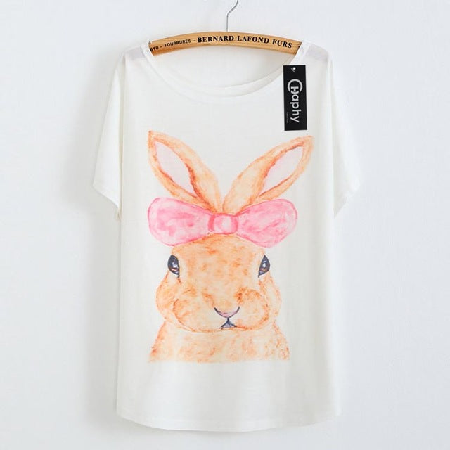 T shirt Glasses Cat Balloon Print