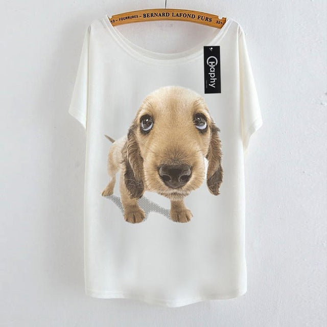 T shirt Glasses Cat Balloon Print