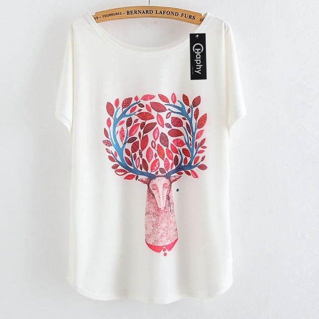 T shirt Glasses Cat Balloon Print
