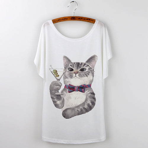 Harajuku Cute Cat T-Shirts