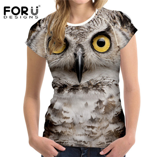 3D Black Cat Female T-shirts for Women