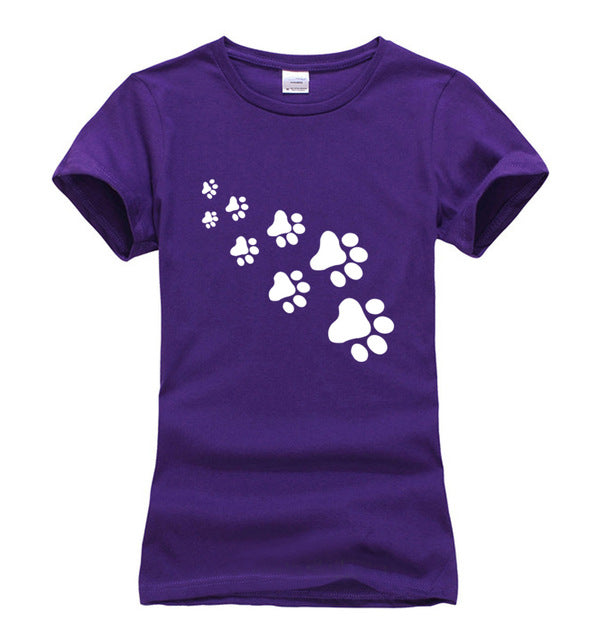 Camisetas cat paws kawaii printed t shirt