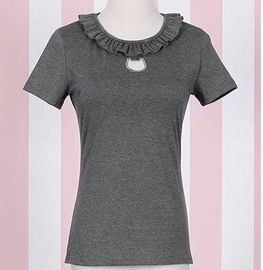 Kitty Shap Hollow out Sexy Style Full sleeve T Shirt