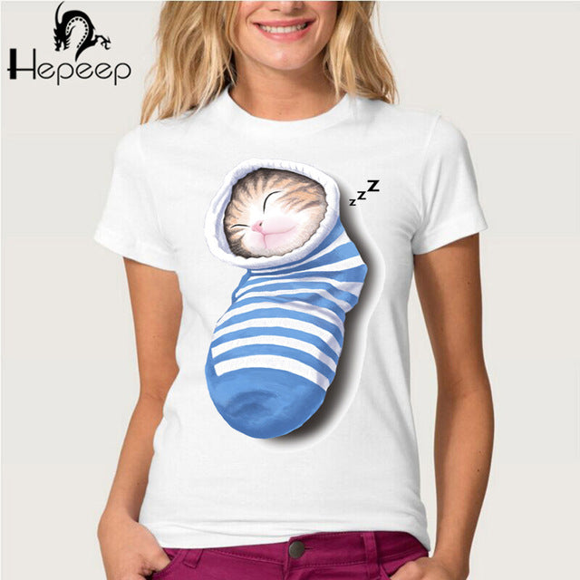 Emerge design The cat want to see your world Funny T-shirt