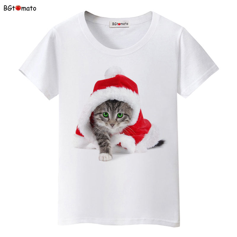 Christmas cat t shirt