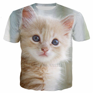 Lovely cat t-shirt high-quality harajuku Tee shirts