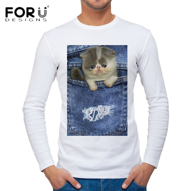Funny Cat Men's T Shirt