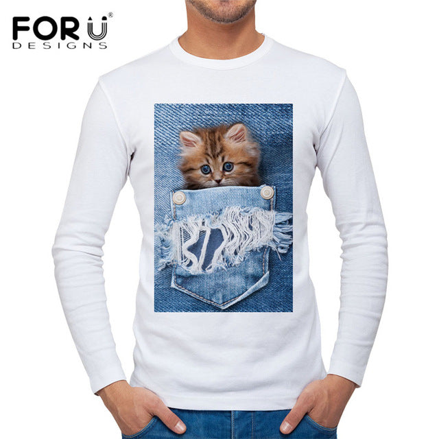 Funny Cat Men's T Shirt
