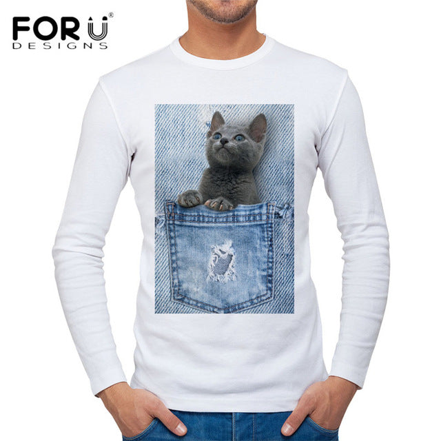 Funny Cat Men's T Shirt