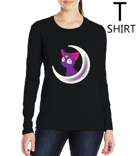 funny hip-hop camisetas harajuku woman kpop kawaii cat t shirts