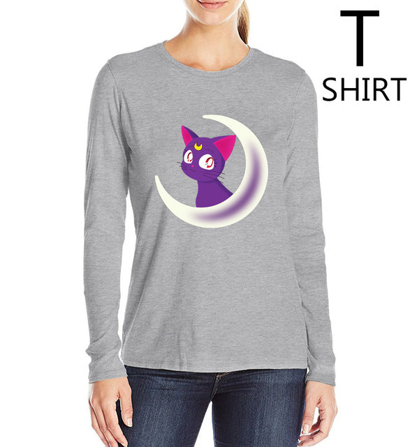 funny hip-hop camisetas harajuku woman kpop kawaii cat t shirts