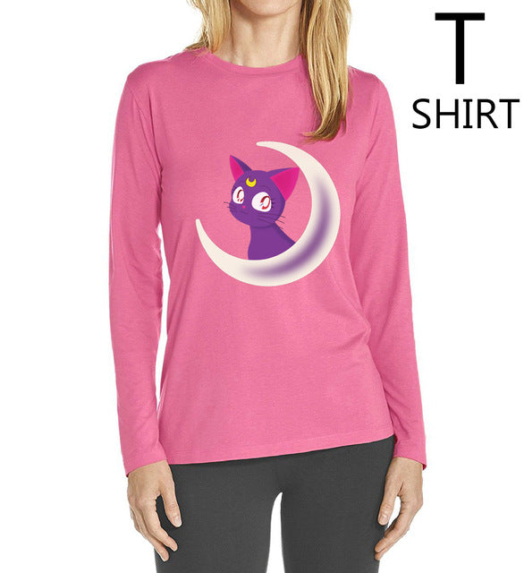 funny hip-hop camisetas harajuku woman kpop kawaii cat t shirts
