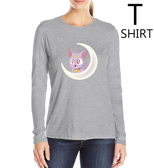 funny hip-hop camisetas harajuku woman kpop kawaii cat t shirts