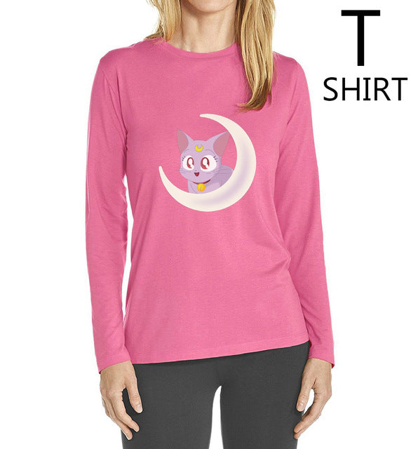 funny hip-hop camisetas harajuku woman kpop kawaii cat t shirts