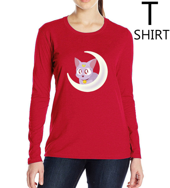 funny hip-hop camisetas harajuku woman kpop kawaii cat t shirts