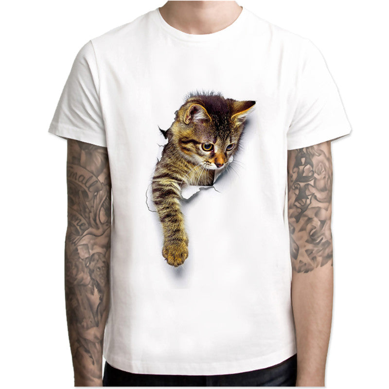3d printed animal cat funny t-shirts