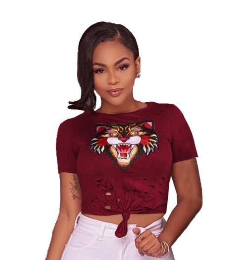 Women Cartoon Cat Rock Tshirt