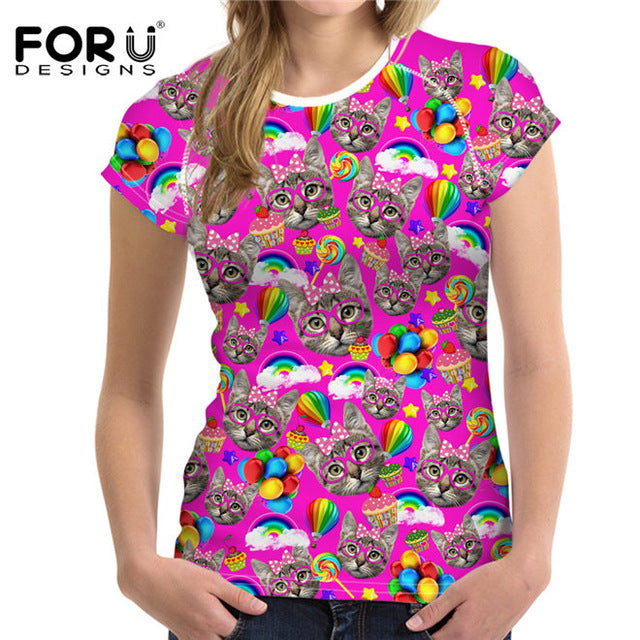 High Quality Summer Cotton 3D Print Casual Short Sleeve T-Shirt