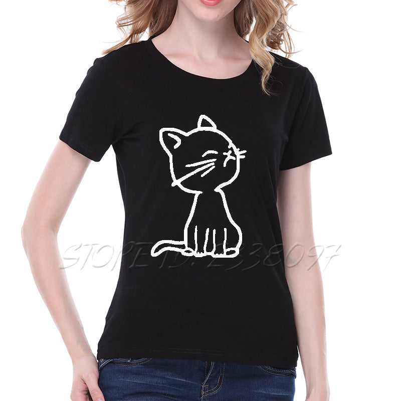 cat print t-shirt