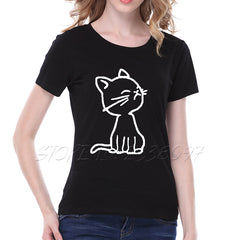 cat print t-shirt