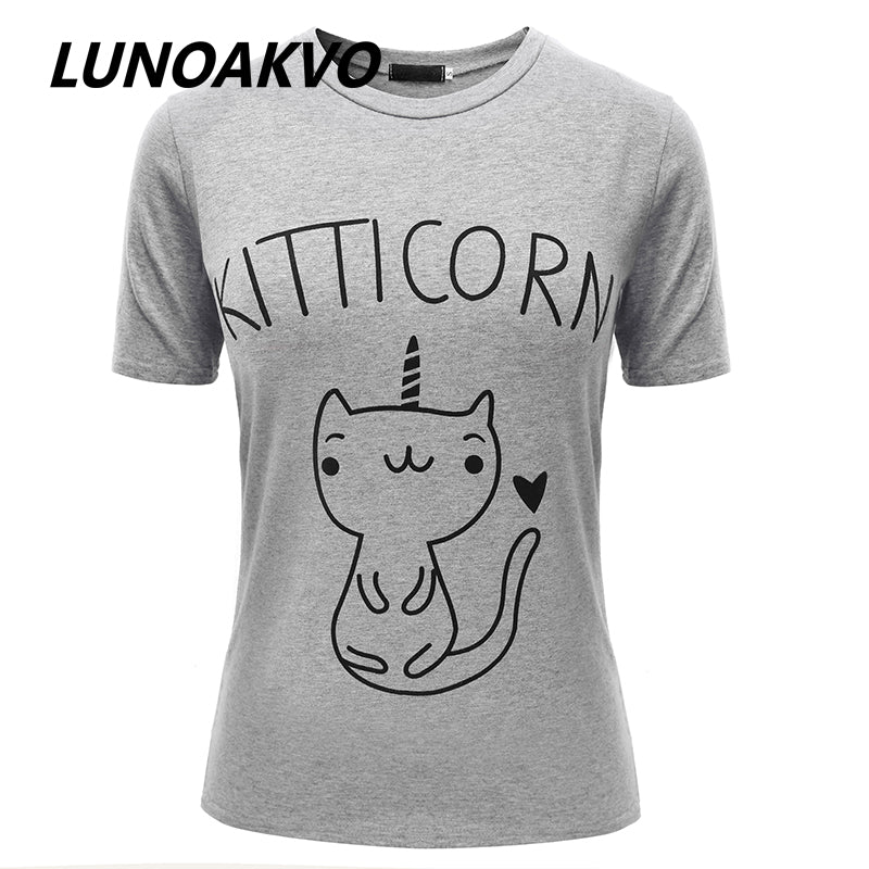 Summer Cute cartoon Cat T-Shirt